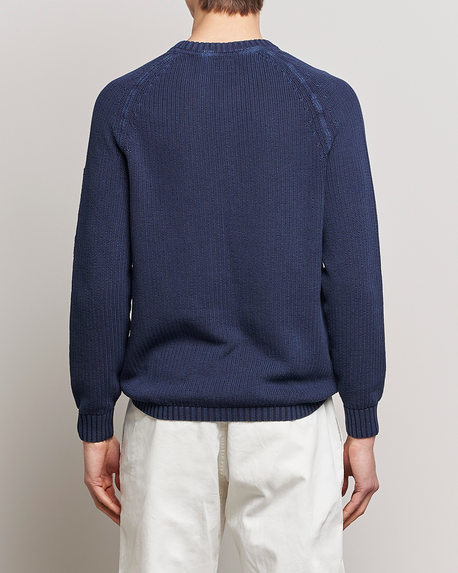 Herre | Trøjer | C.P. Company | Cotton Crepe Special Dyed Knitted Crewneck Navy