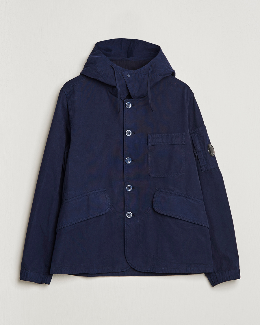 Herre | Jakker | C.P. Company | MAIS-B Canvas Weave Garment Dyed Jacket Navy
