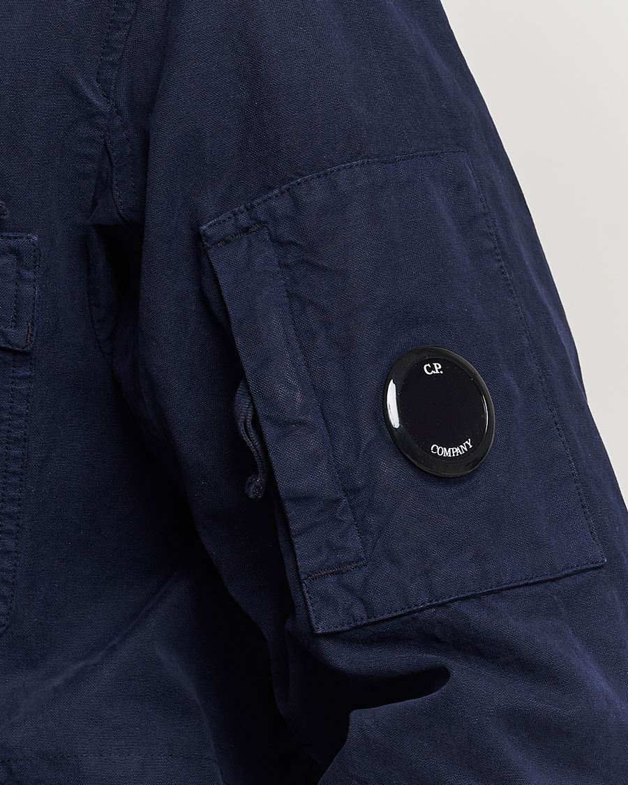 Herre | Jakker | C.P. Company | MAIS-B Canvas Weave Garment Dyed Jacket Navy