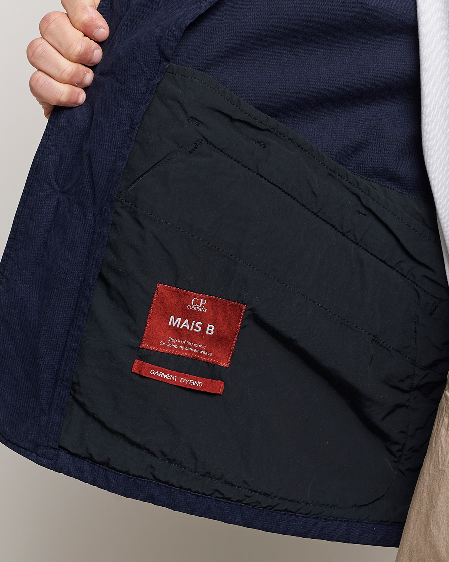 Herre | Jakker | C.P. Company | MAIS-B Canvas Weave Garment Dyed Jacket Navy