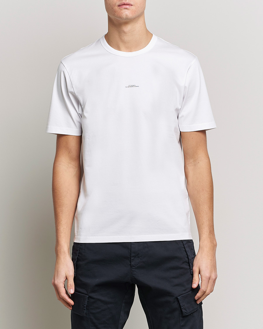 Herre | T-Shirts | C.P. Company | Metropolis Mercerized Jersey T-Shirt White