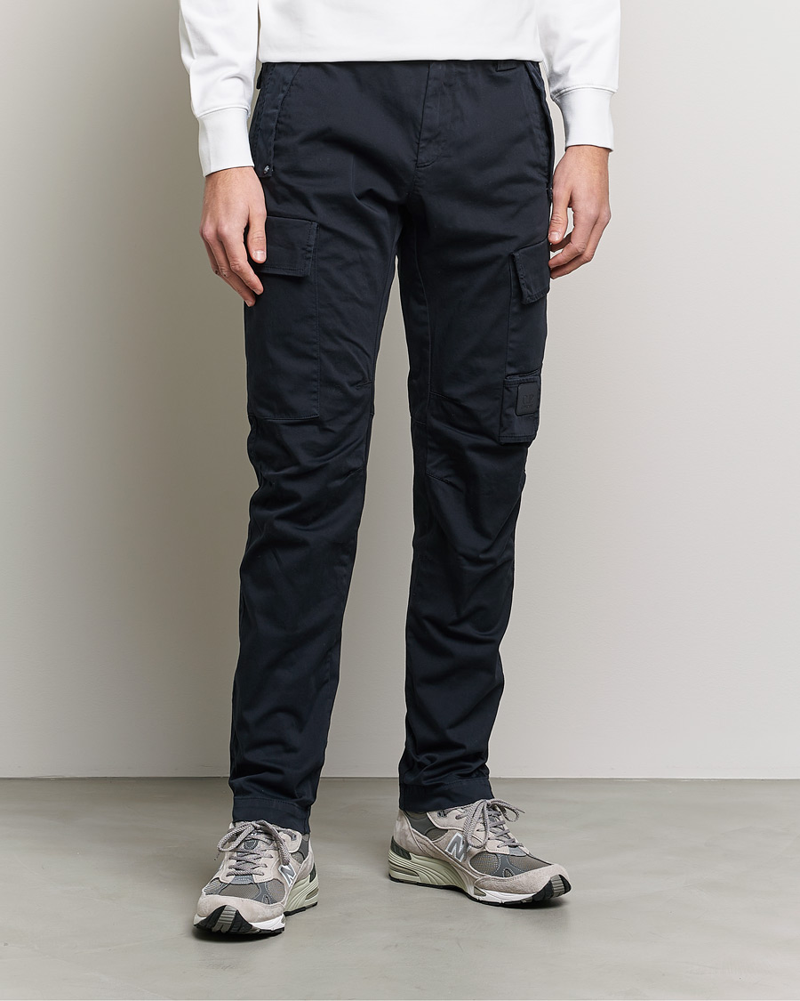 Herre | Bukser | C.P. Company | Metropolis Satin Stretch Cargo Pants Navy
