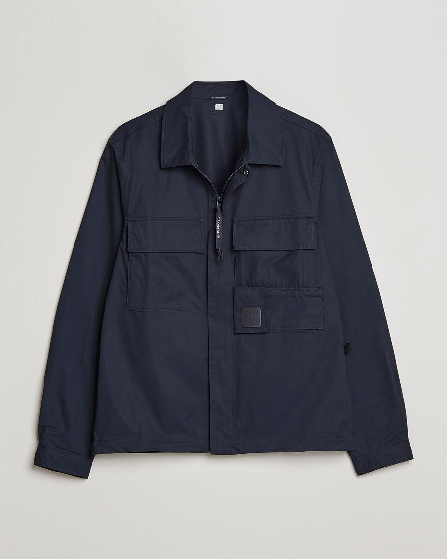 Herre | Skjorter | C.P. Company | Metropolis Cotton Gabardine Overshirt Navy