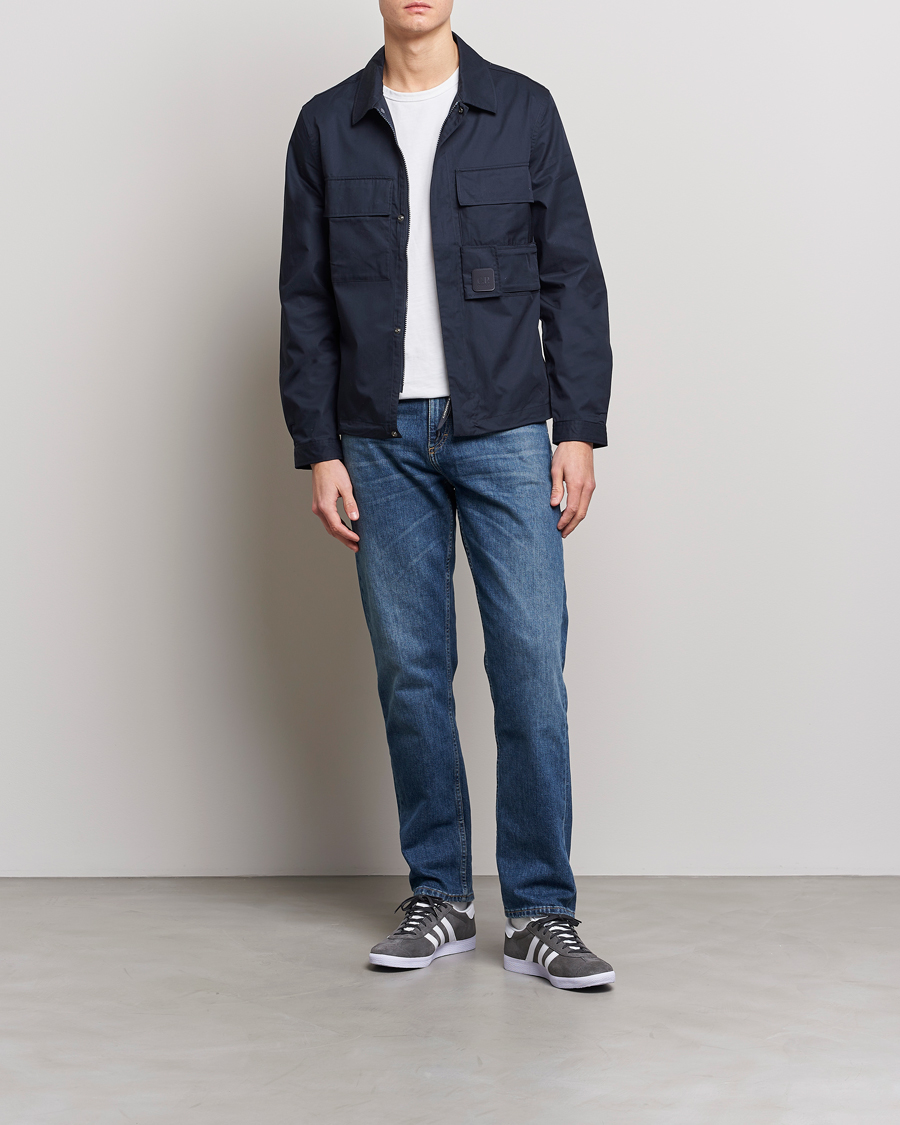 Herre | Skjorter | C.P. Company | Metropolis Cotton Gabardine Overshirt Navy