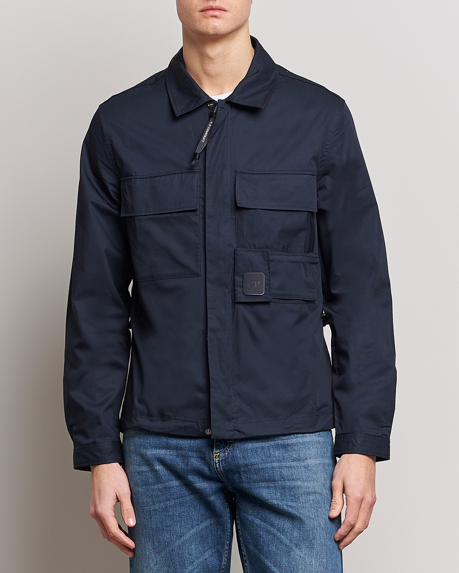 Herre | Skjorter | C.P. Company | Metropolis Cotton Gabardine Overshirt Navy
