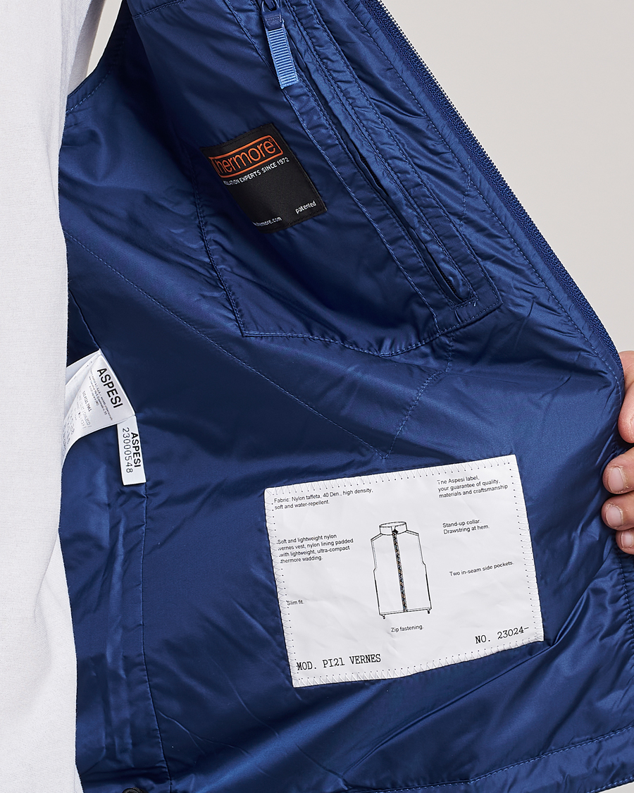 Herre | Veste | Aspesi | Vernes Nylon Gilet Bluette