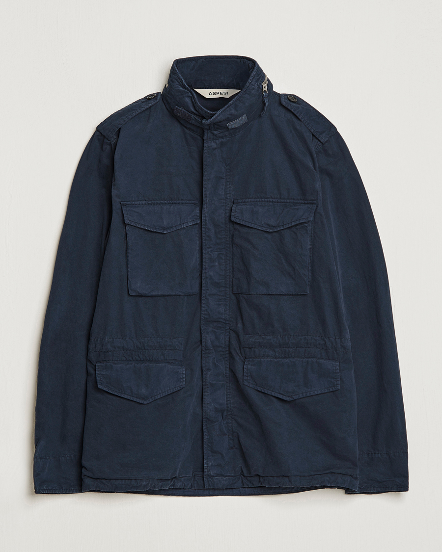 Herre | Jakker | Aspesi | Cotton Field Jacket Navy