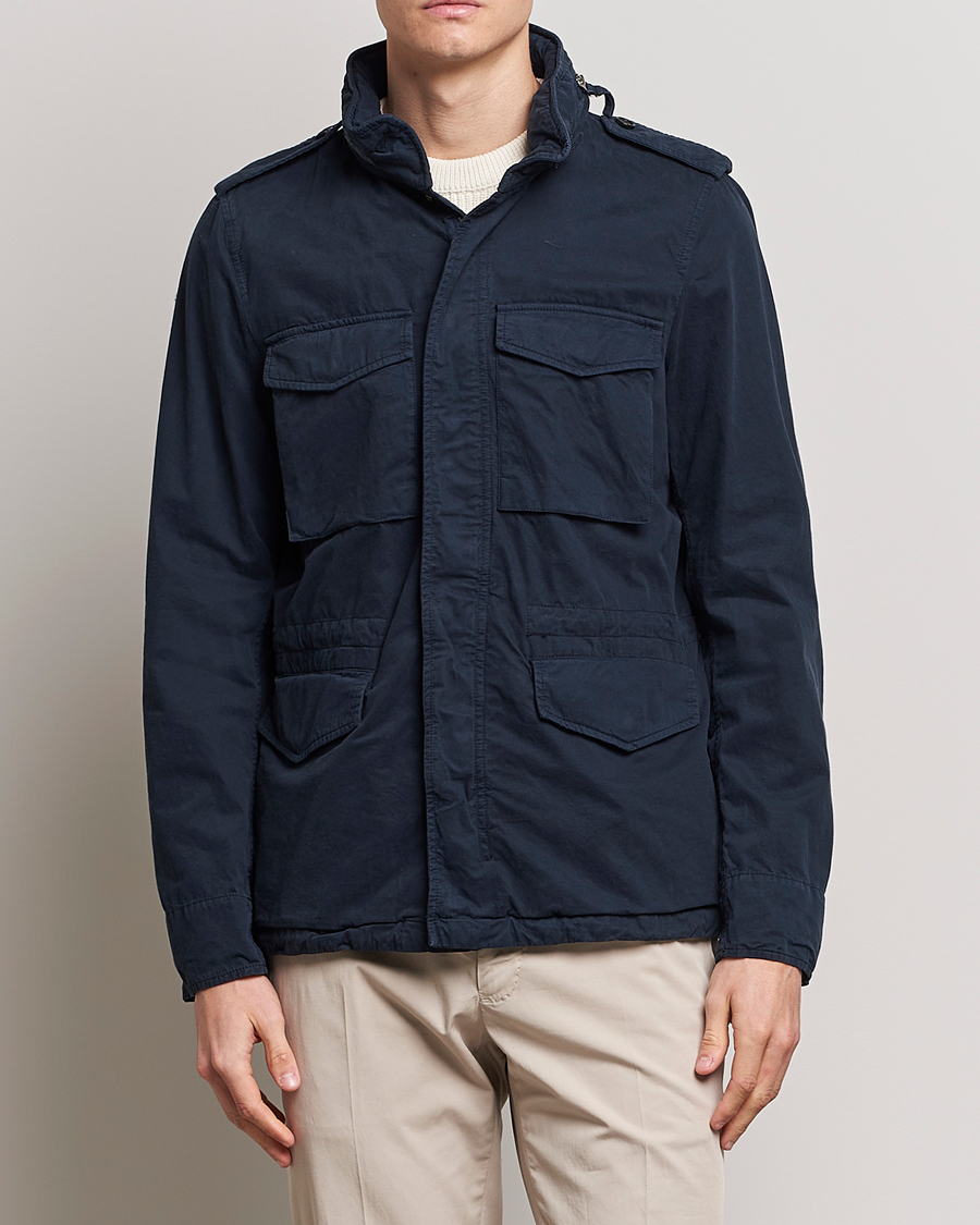 Herre | Jakker | Aspesi | Cotton Field Jacket Navy