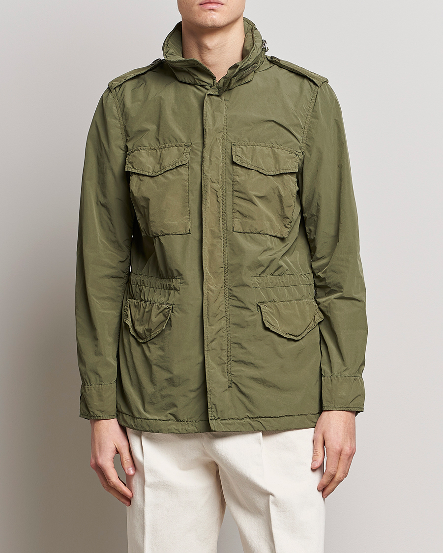 Herre | Jakker | Aspesi | Giubotto Garment Dyed Field Jacket Army Green
