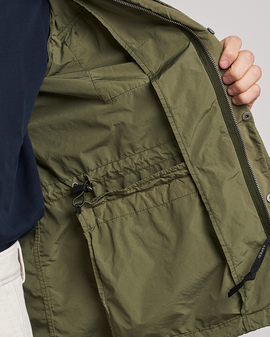 Herre | Jakker | Aspesi | Giubotto Garment Dyed Field Jacket Army Green