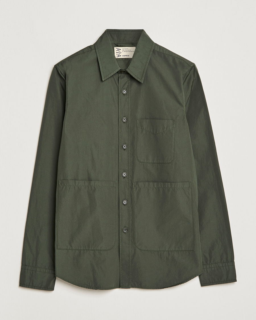 Herre | Jakker | Aspesi | Utility Shirt Jacket Dark Green