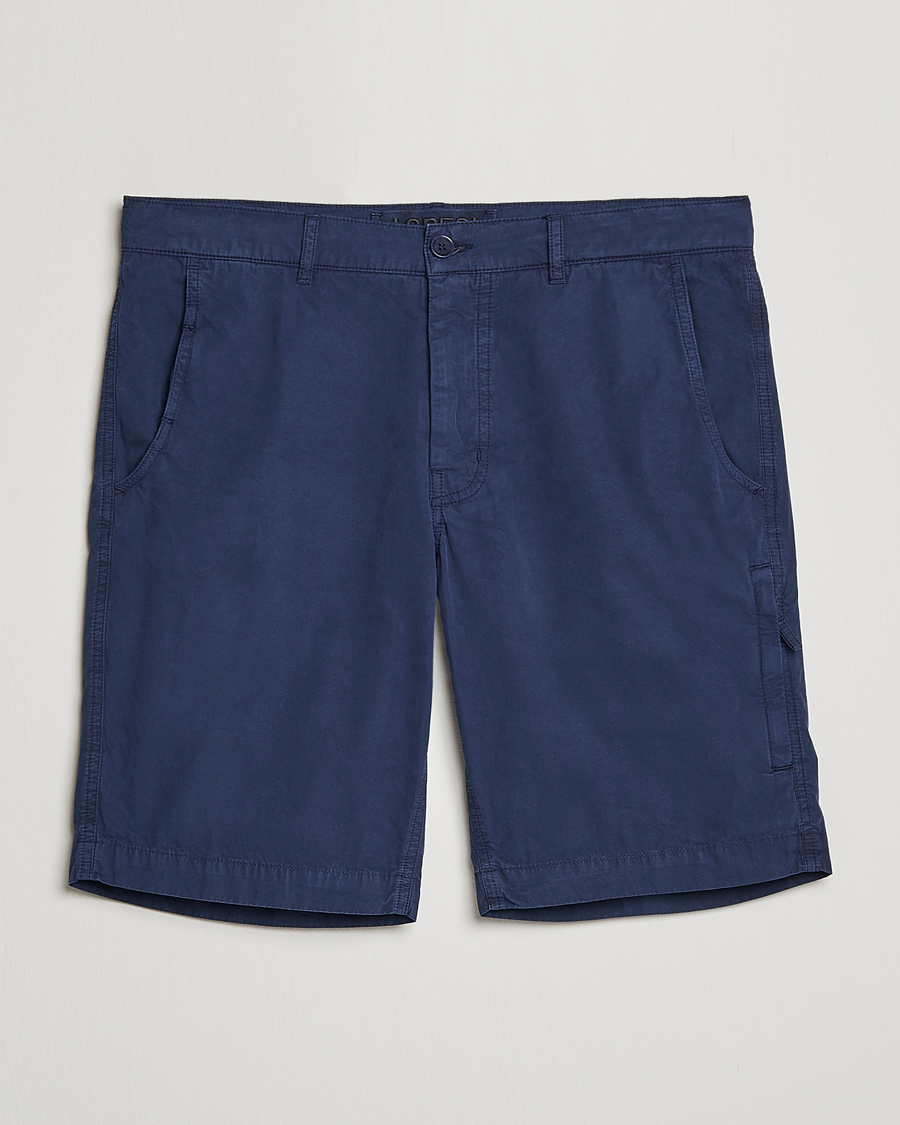 Herre | Shorts | Aspesi | Washed Cotton Cargo Shorts Dark Blue