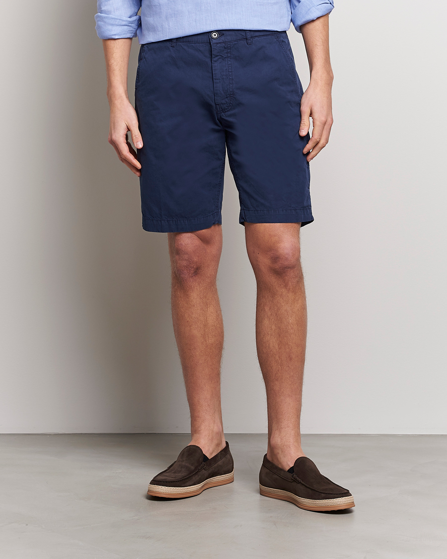 Herre | Cargoshorts | Aspesi | Washed Cotton Cargo Shorts Dark Blue