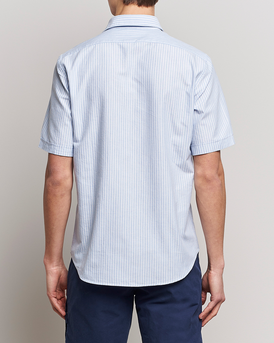 Herre | Skjorter | Aspesi | Striped Oxford Camp Shirt Light Blue