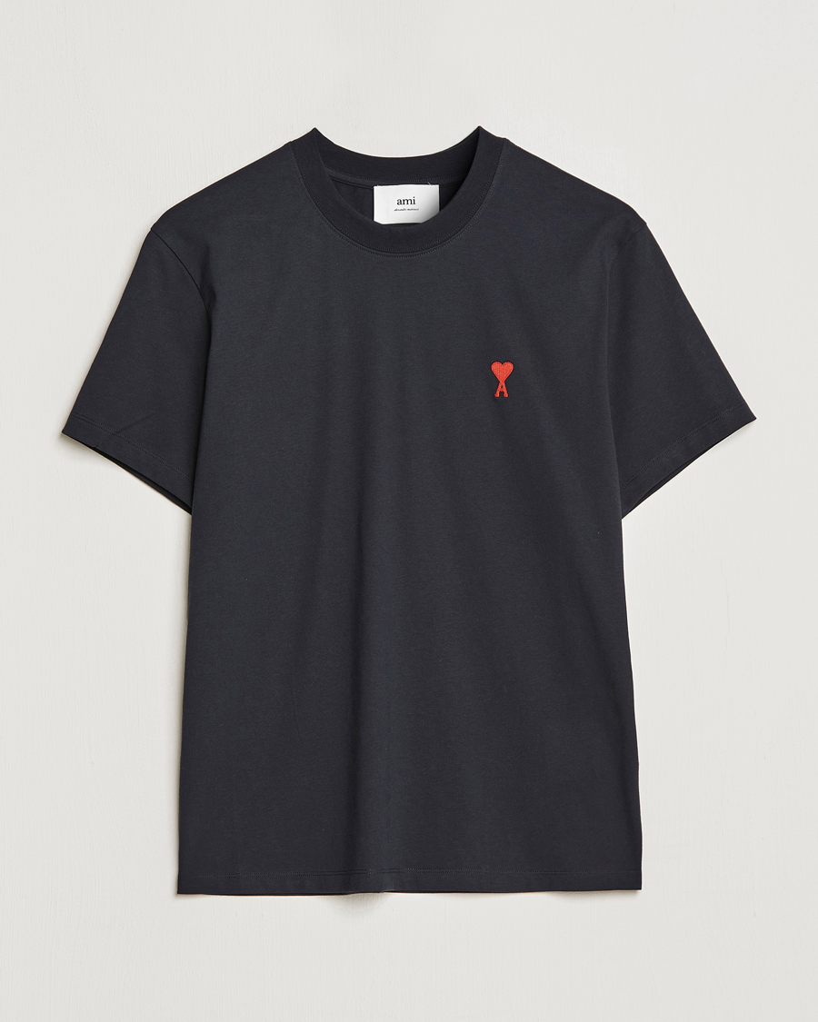 Herre | T-Shirts | AMI | Heart Logo T-Shirt Black