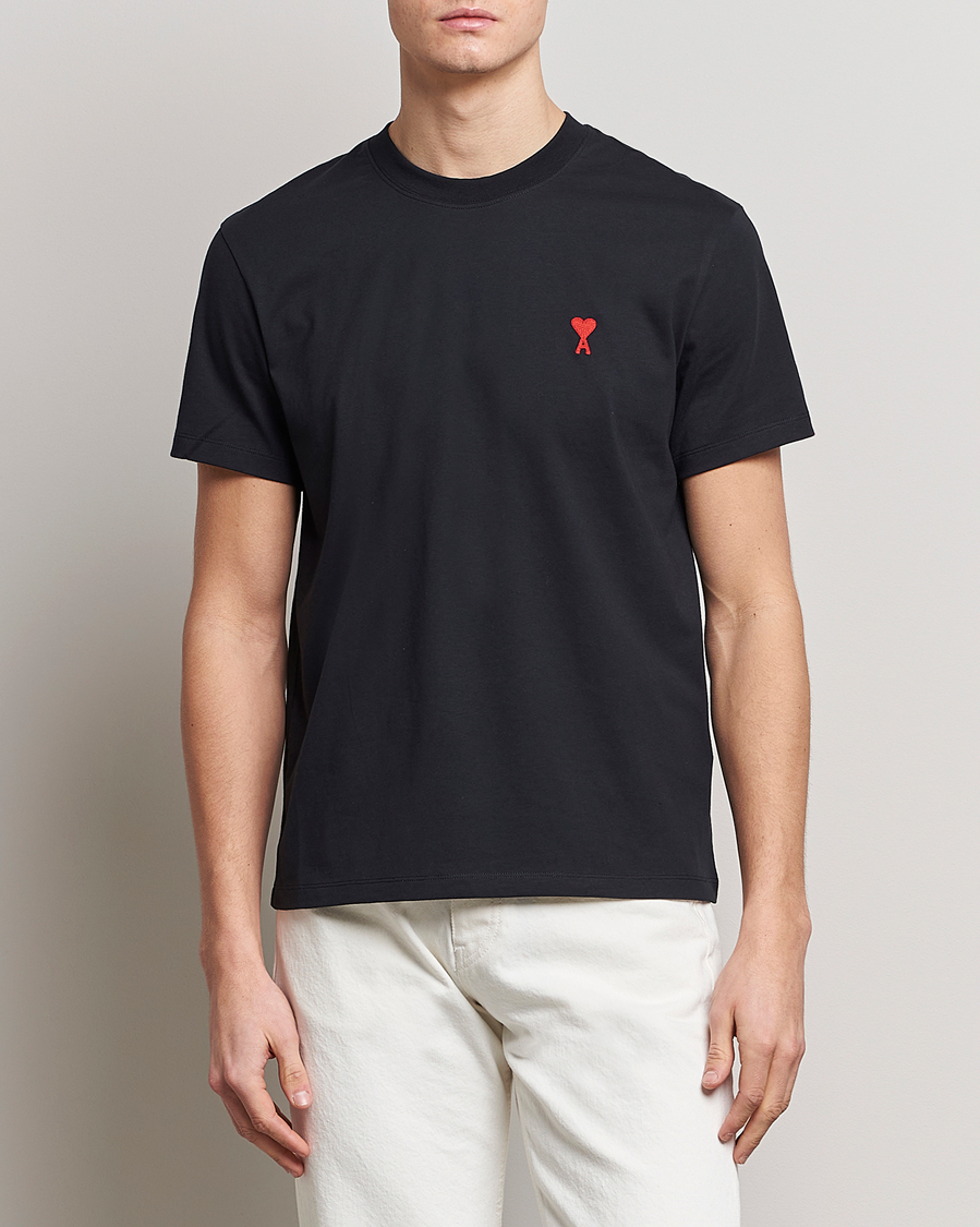Herre | T-Shirts | AMI | Heart Logo T-Shirt Black