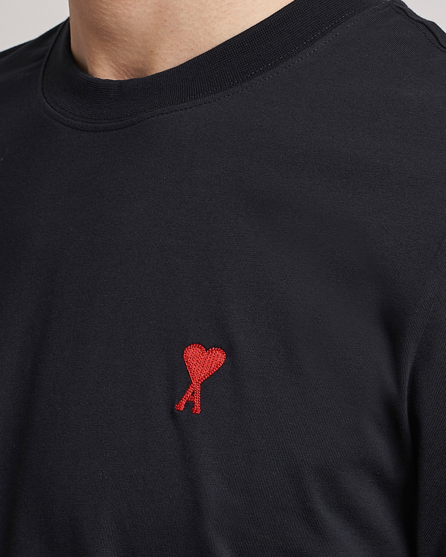 Herre | T-Shirts | AMI | Heart Logo T-Shirt Black