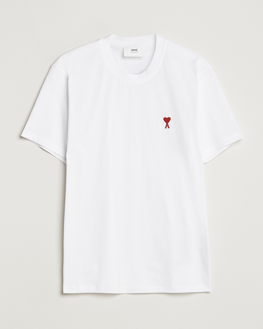 Herre | T-Shirts | AMI | Heart Logo T-Shirt White