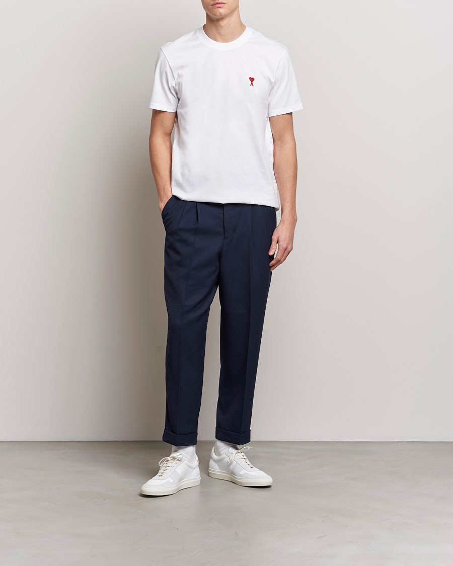Herre | T-Shirts | AMI | Heart Logo T-Shirt White