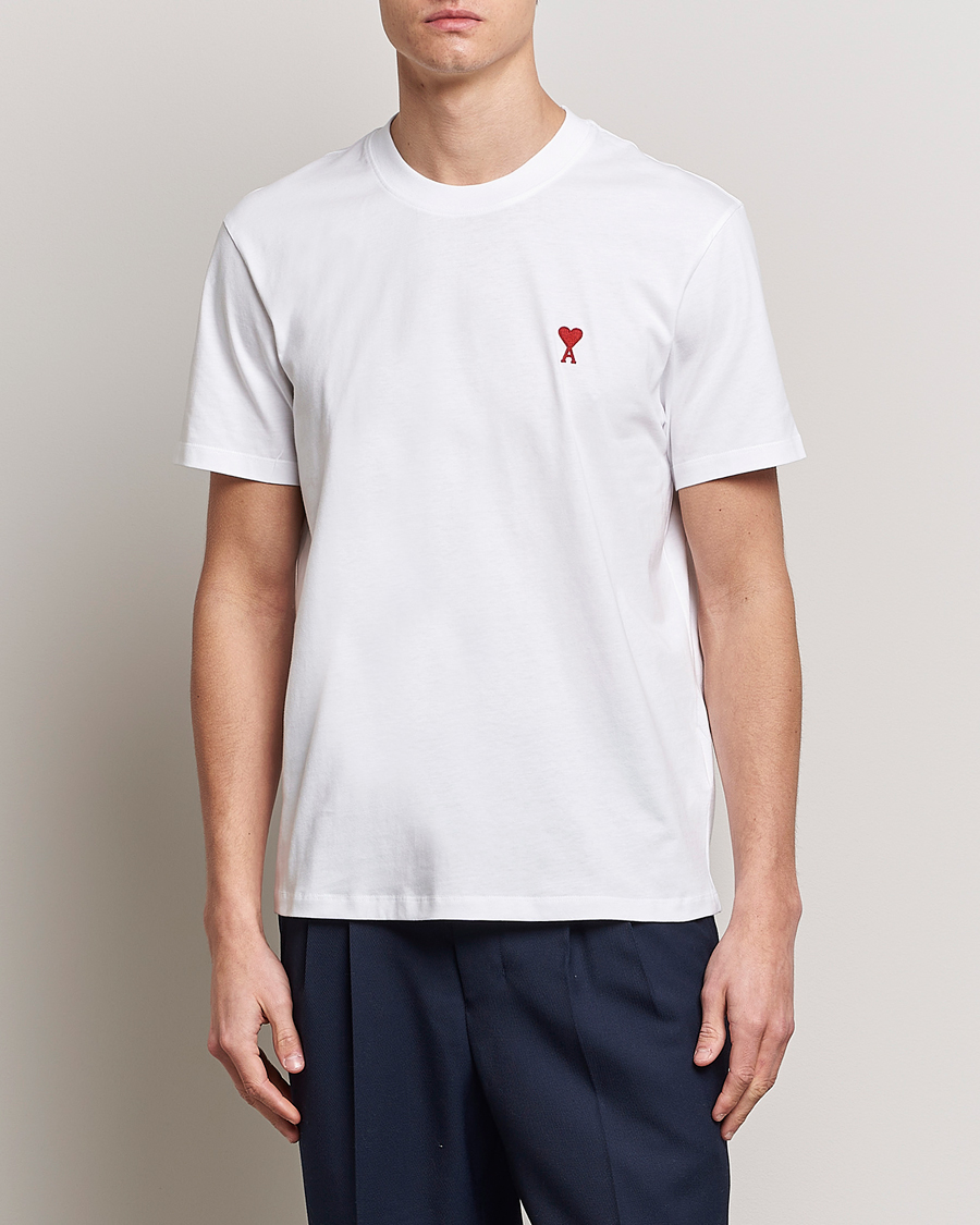 Herre | T-Shirts | AMI | Heart Logo T-Shirt White