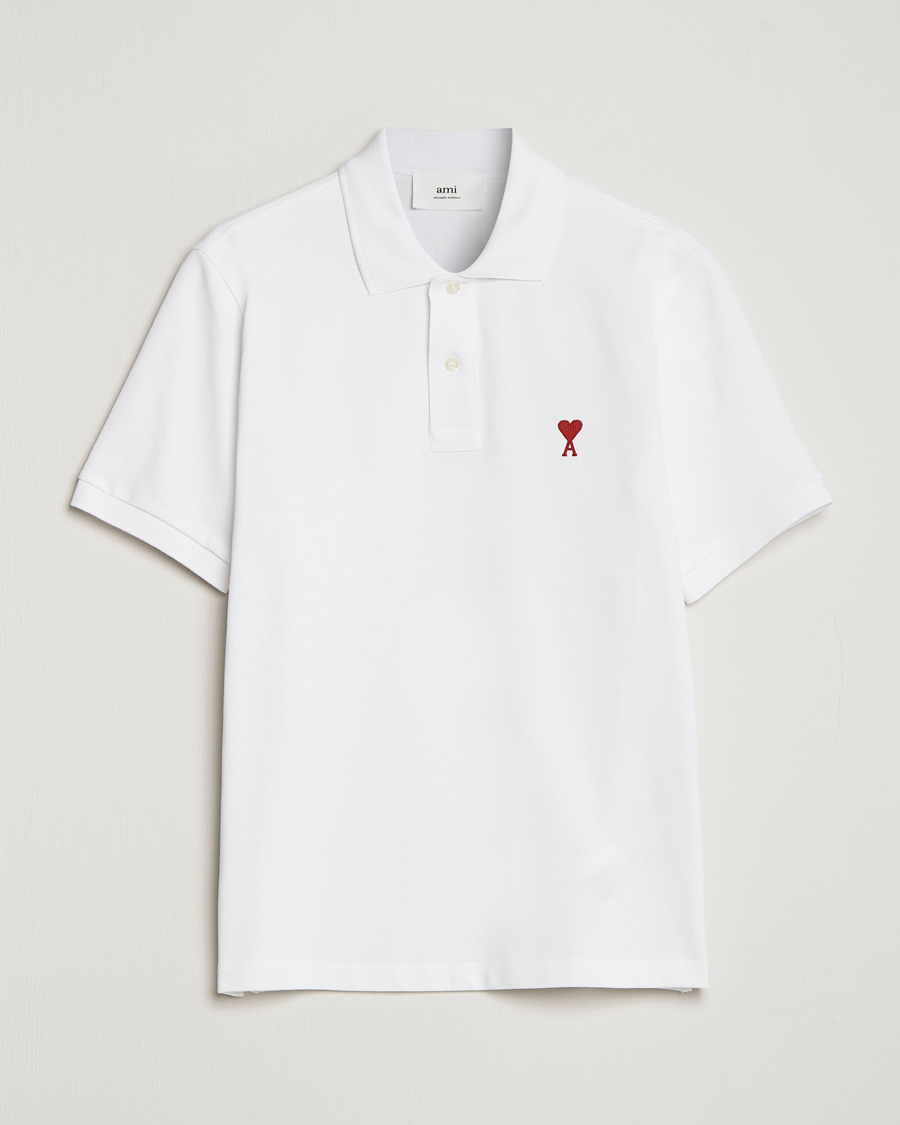 Herre | Polotrøjer | AMI | Heart Logo Piquet Polo White
