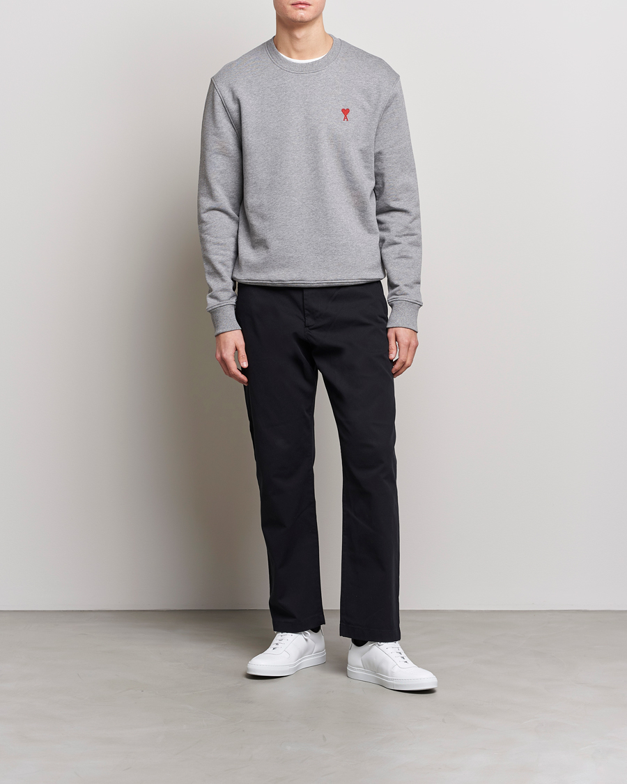 Herre | Trøjer | AMI | Heart Logo Sweatshirt Heather Grey