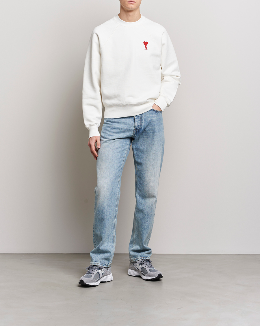 Herre | Trøjer | AMI | Big Heart Sweatshirt Natural White