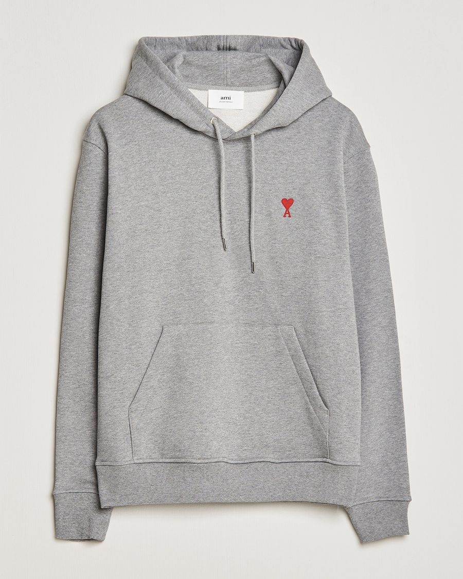 Herre | Trøjer | AMI | Heart Logo Hoodie Heather Grey