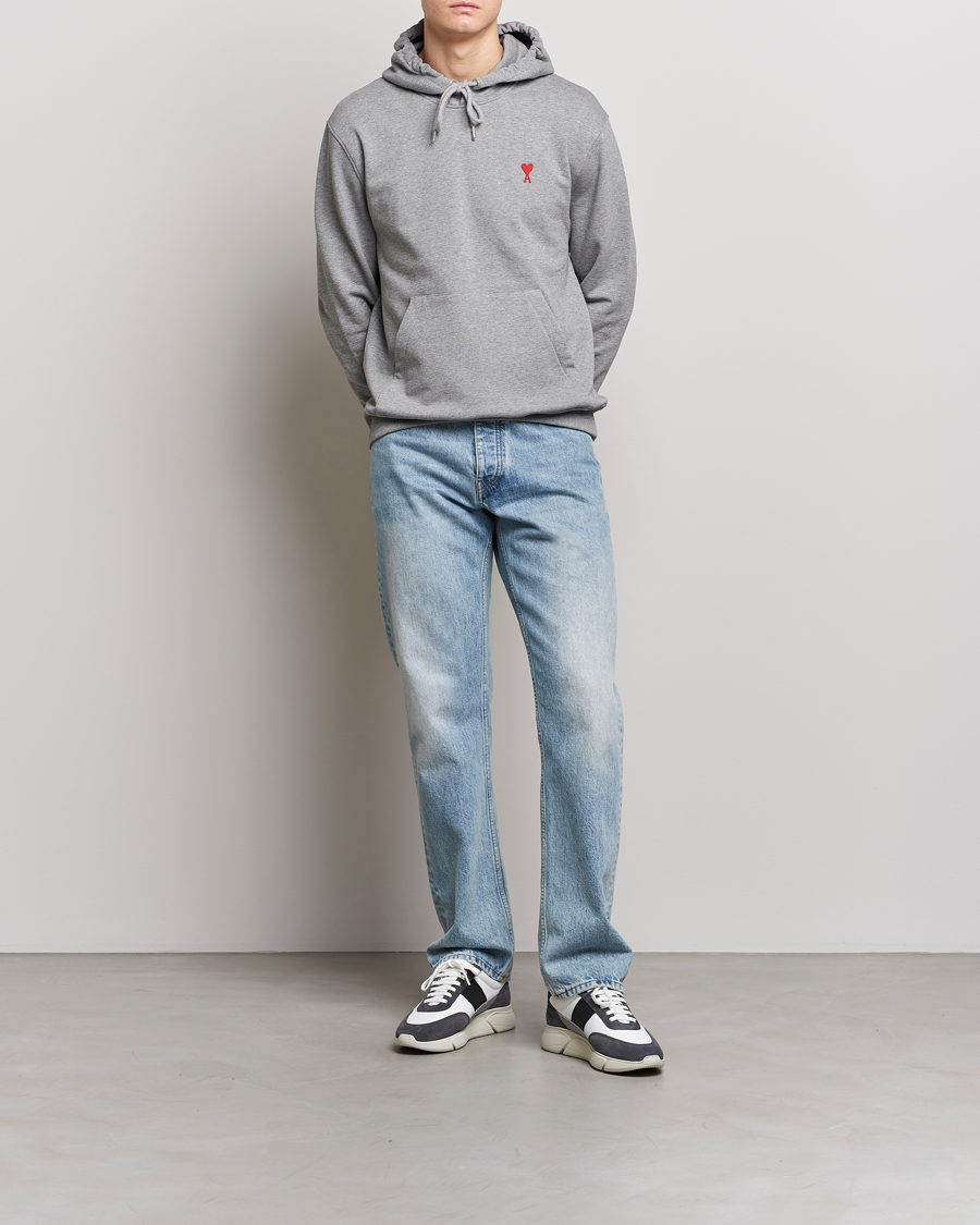 Herre | Trøjer | AMI | Heart Logo Hoodie Heather Grey
