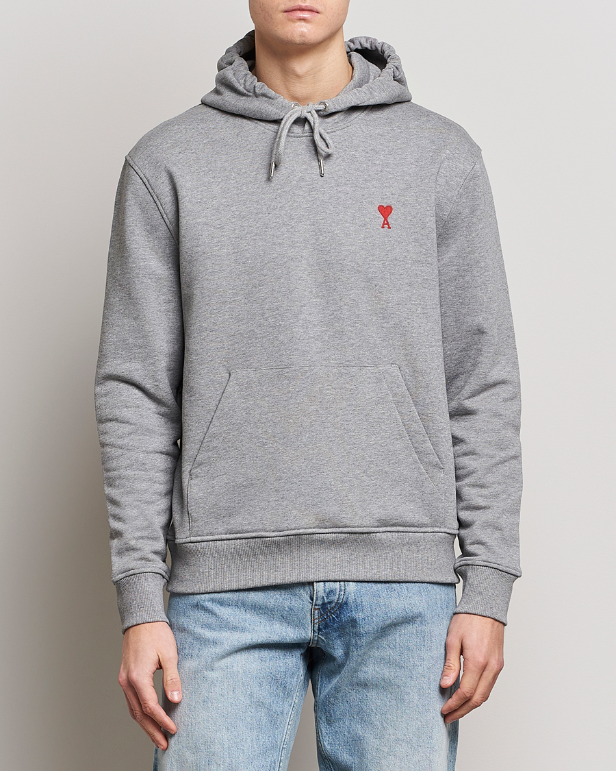 Herre | Trøjer | AMI | Heart Logo Hoodie Heather Grey