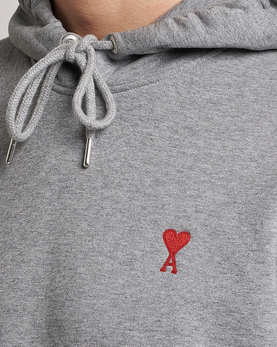 Herre | Trøjer | AMI | Heart Logo Hoodie Heather Grey