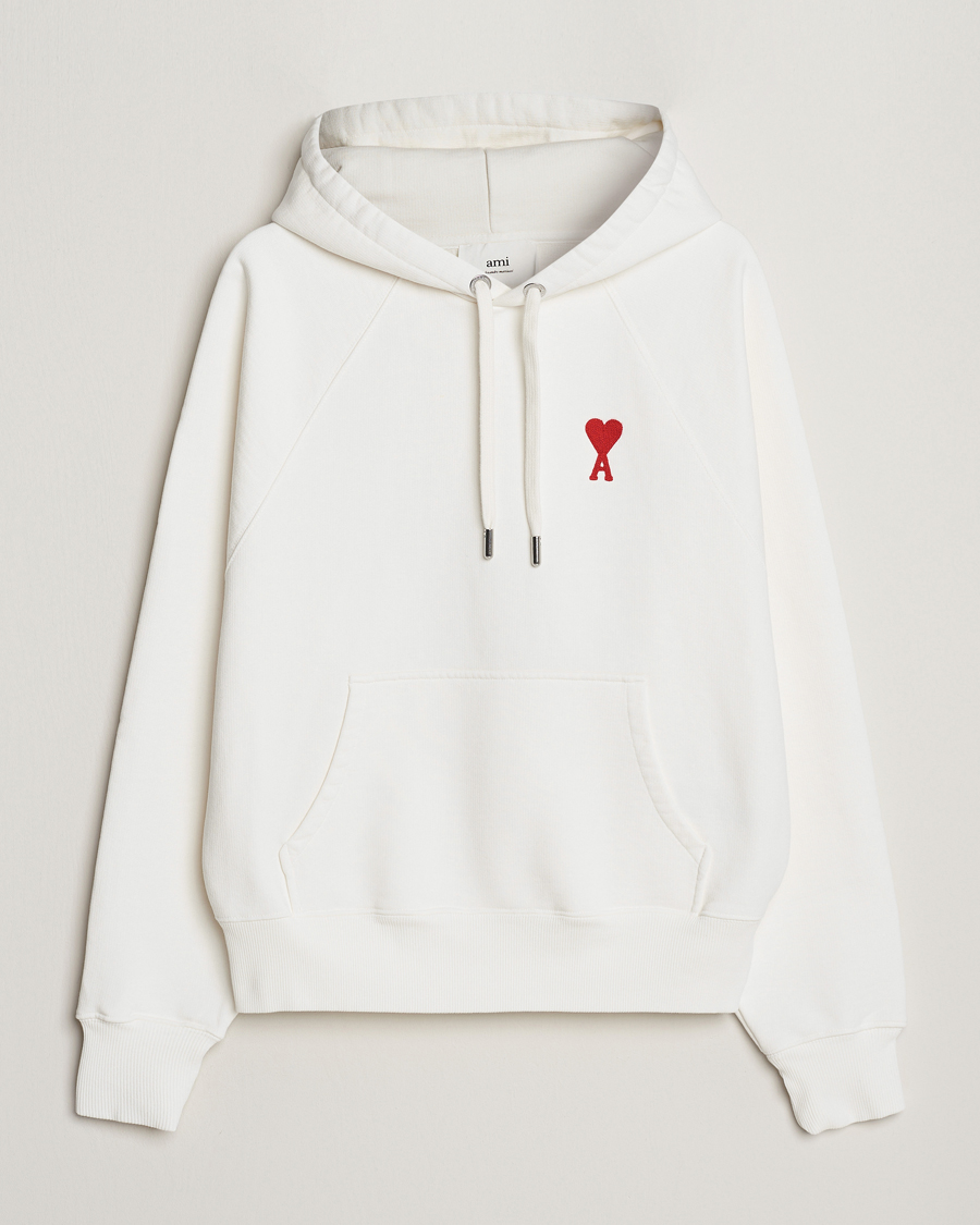 Herre | Trøjer | AMI | Big Heart Logo Hoodie Natural White