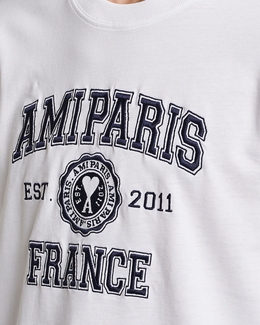 Herre | T-Shirts | AMI | Paris College T-Shirt White