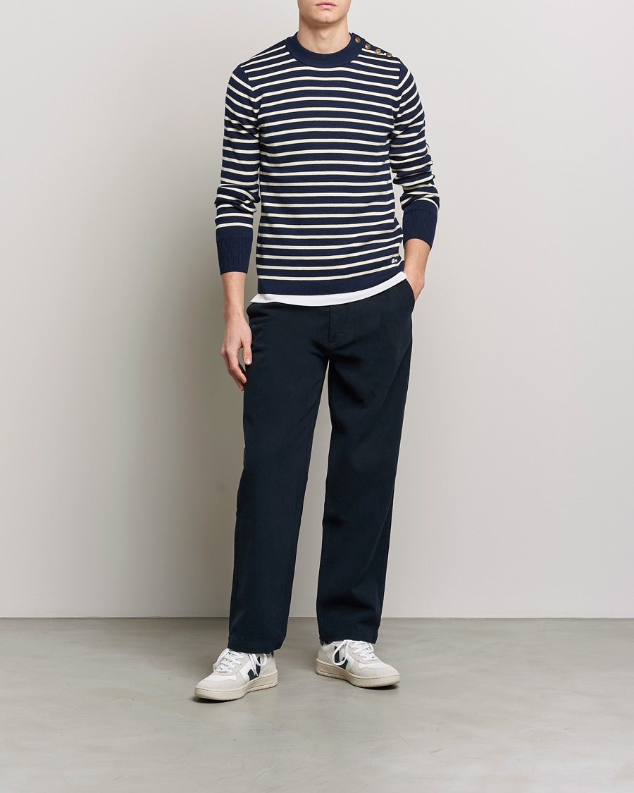 Herre | Trøjer | AMI | Sailor Sweater Navy/White