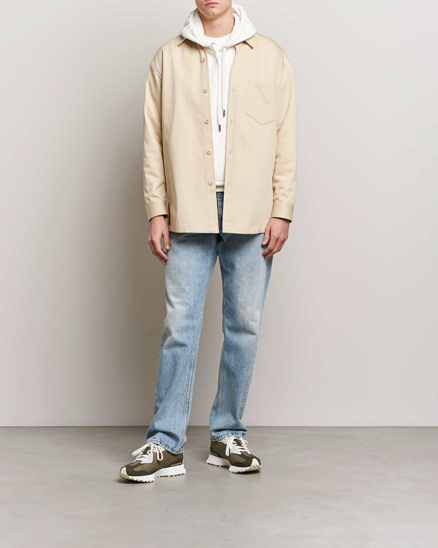 Herre | Skjorter | AMI | Back Print Overshirt Vanilla