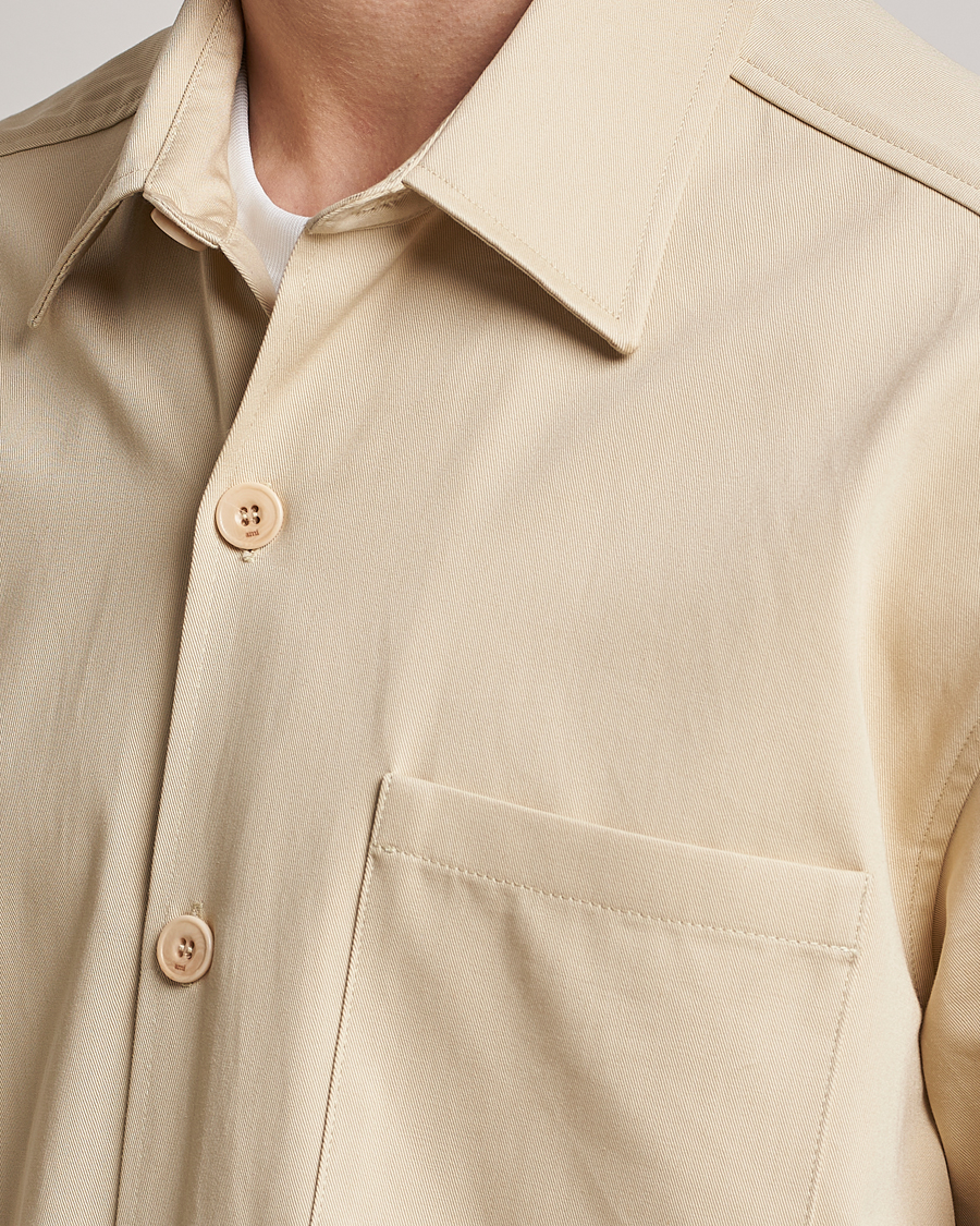Herre | Skjorter | AMI | Back Print Overshirt Vanilla