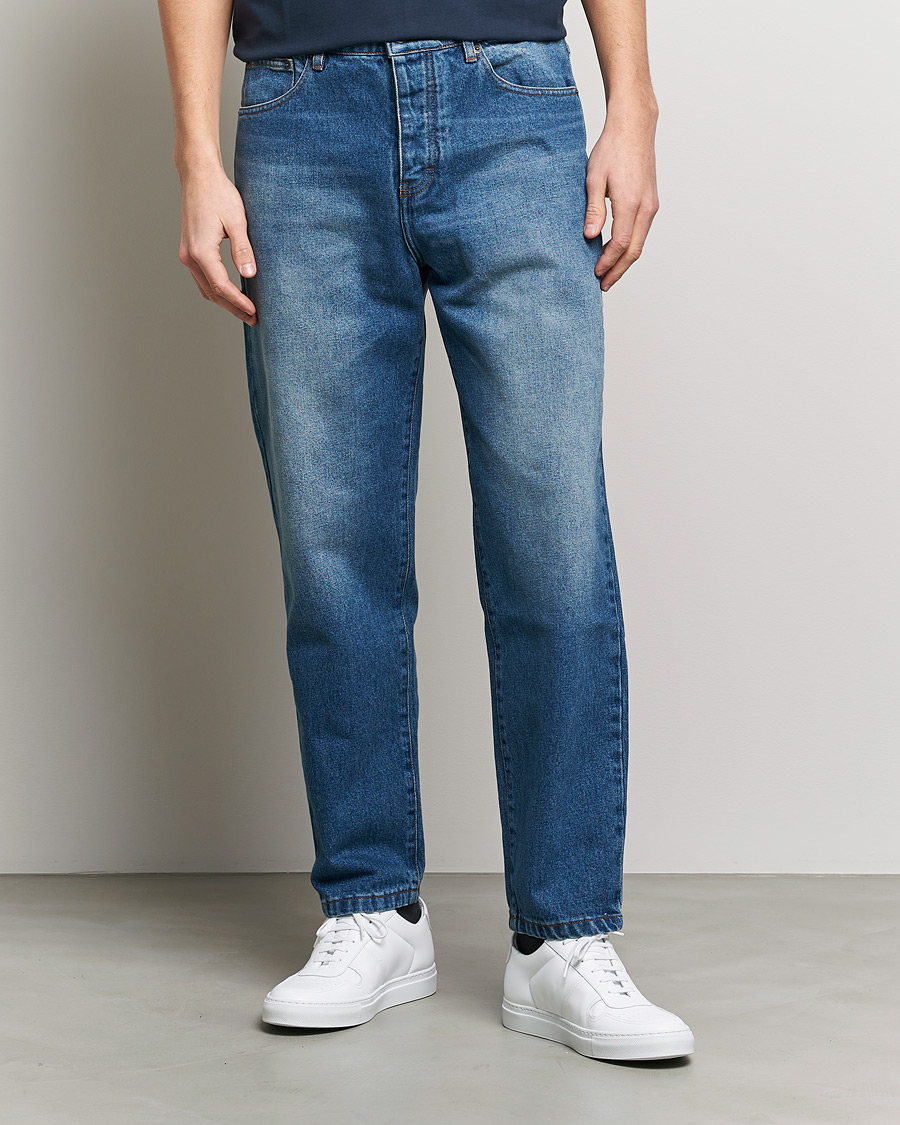 Herre | Jeans | AMI | Tapered Jeans Used Blue Wash