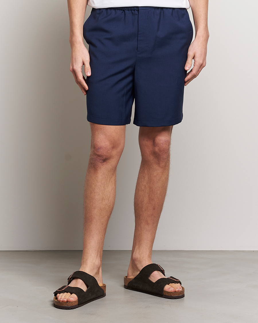 Herre | Shorts | AMI | Elasticated Waist Shorts Navy