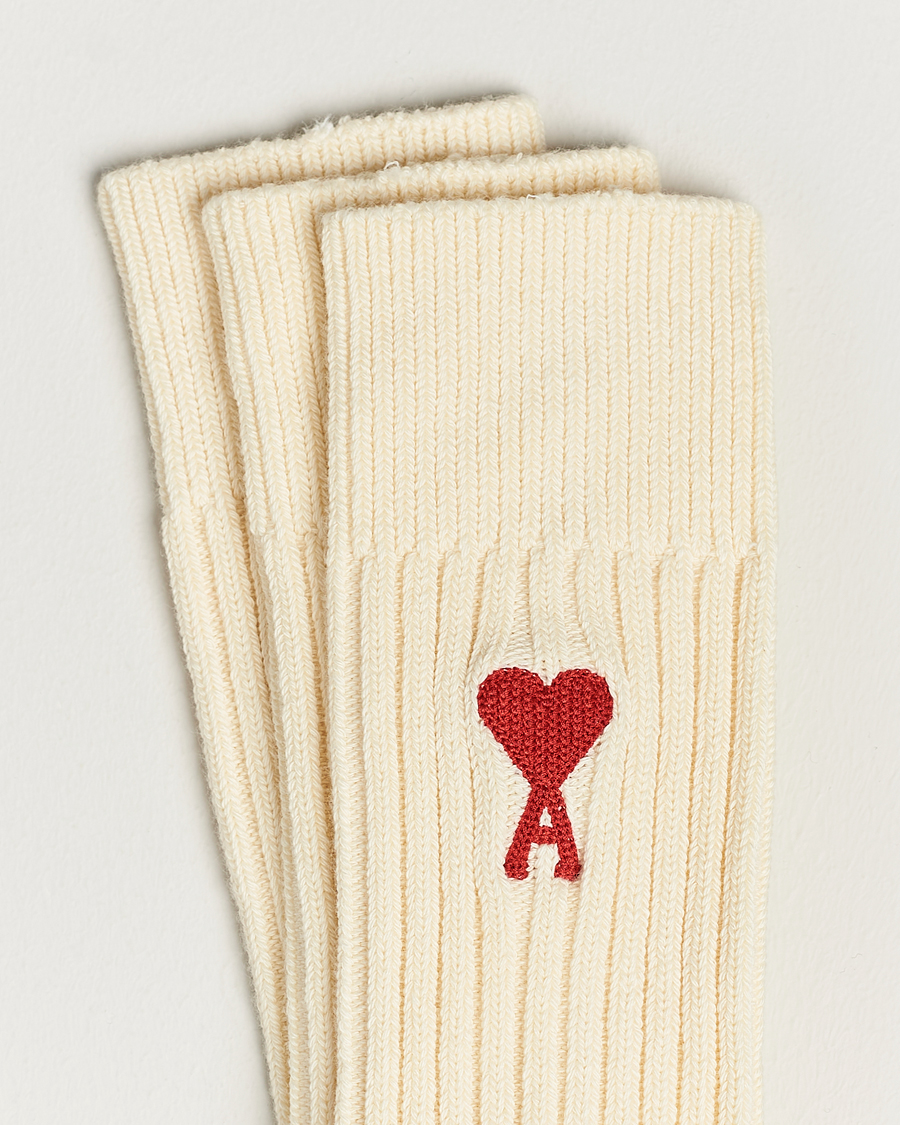 Herre | Undertøj | AMI | 3-Pack Heart Socks White