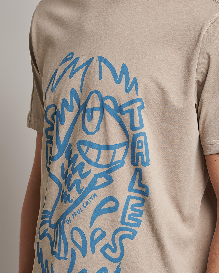 Herre | T-Shirts | PS Paul Smith | Organic Cotton Sea Tales T-Shirt Grey