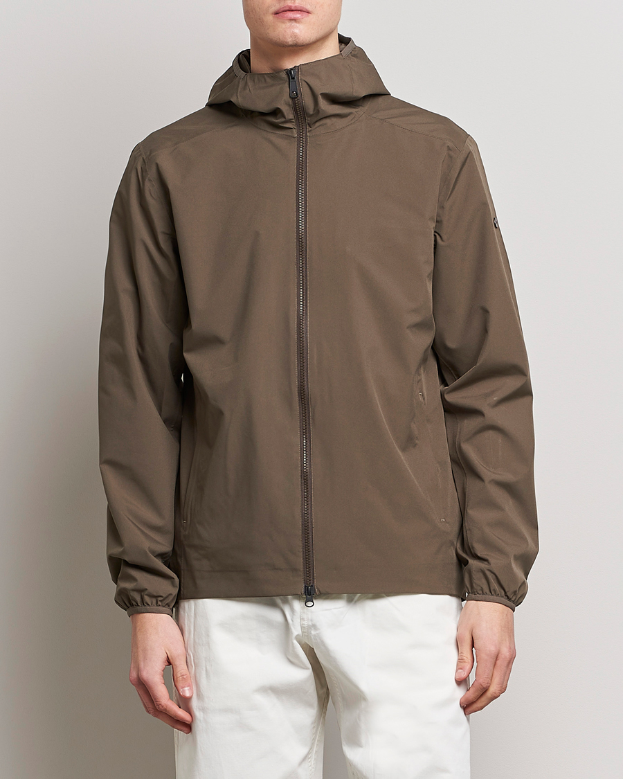 Herre | Jakker | Scandinavian Edition | Hood Waterproof Jacket Major Brown
