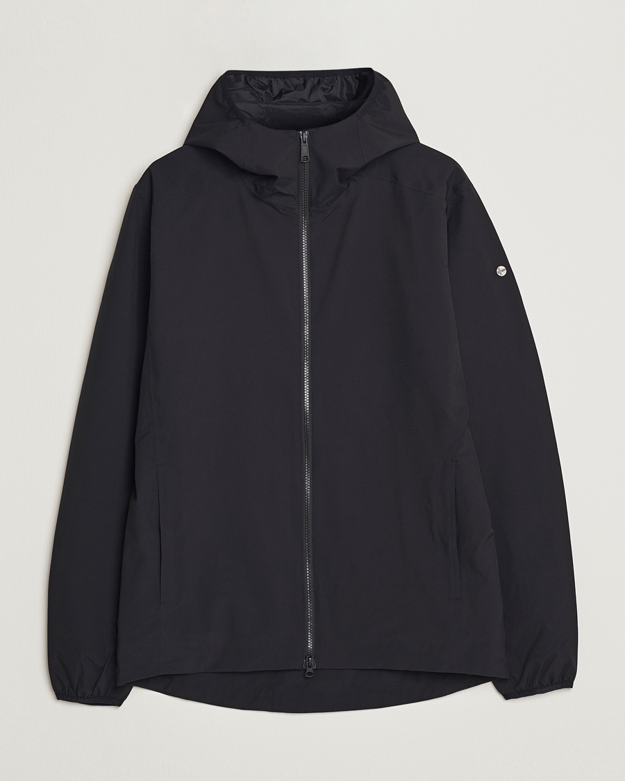 Herre |  | Scandinavian Edition | Hood Waterproof Jacket Onyx