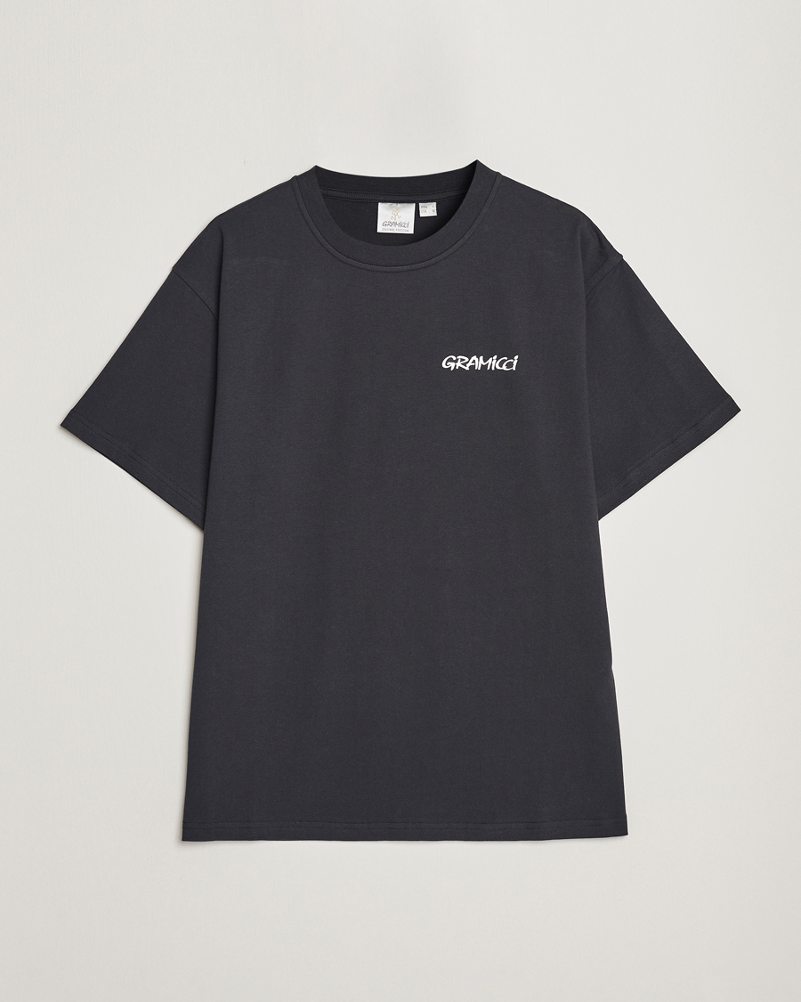 Herre | T-Shirts | Gramicci | Organic Cotton Flower T-Shirt Vintage Black