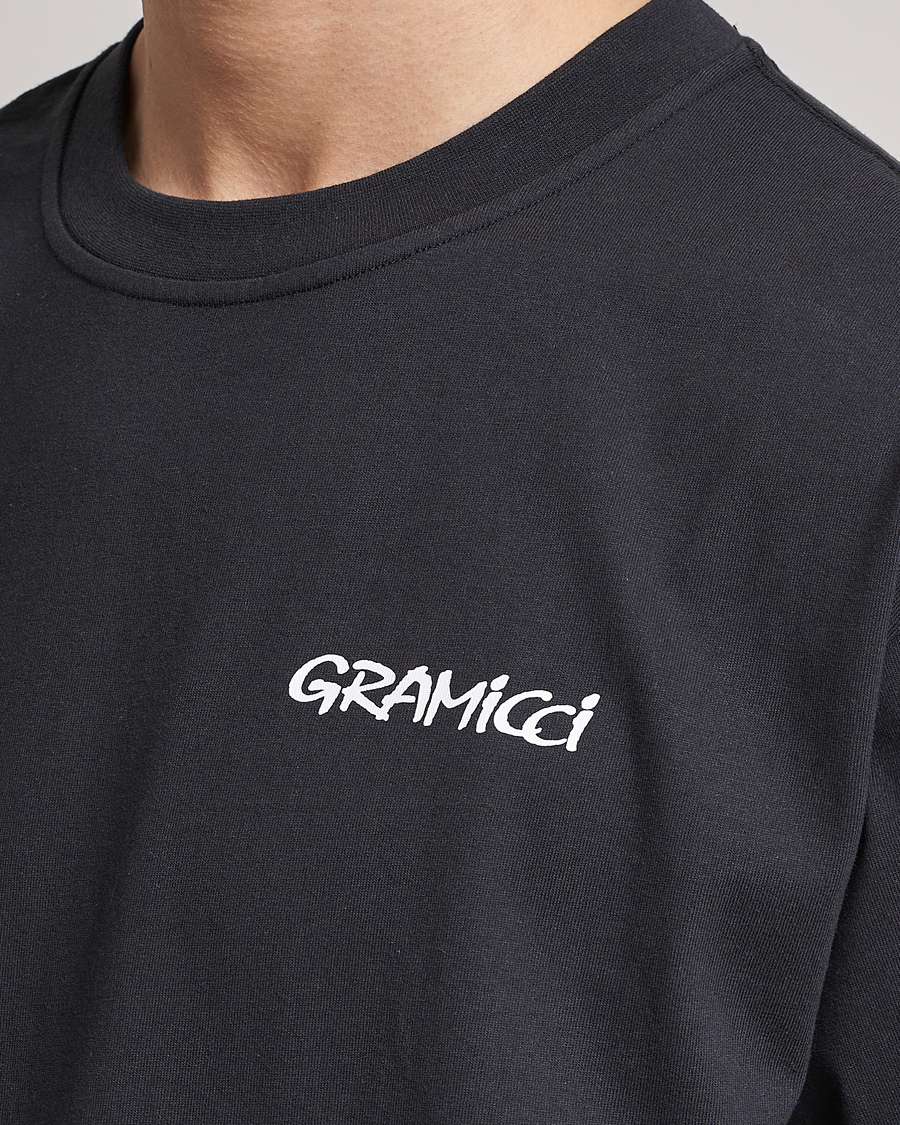 Herre | T-Shirts | Gramicci | Organic Cotton Flower T-Shirt Vintage Black