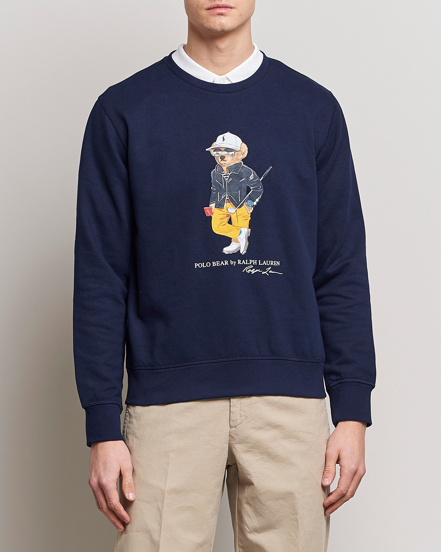 Herre | Trøjer | Polo Ralph Lauren Golf | Magic Fleece Printed Bear Sweatshirt Navy