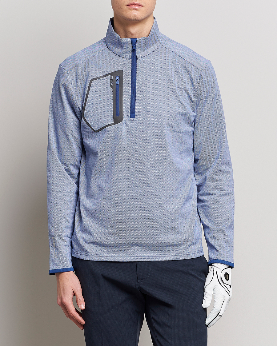 Herre | Trøjer | RLX Ralph Lauren | Luxury Jersey Half Zip Royal Blue