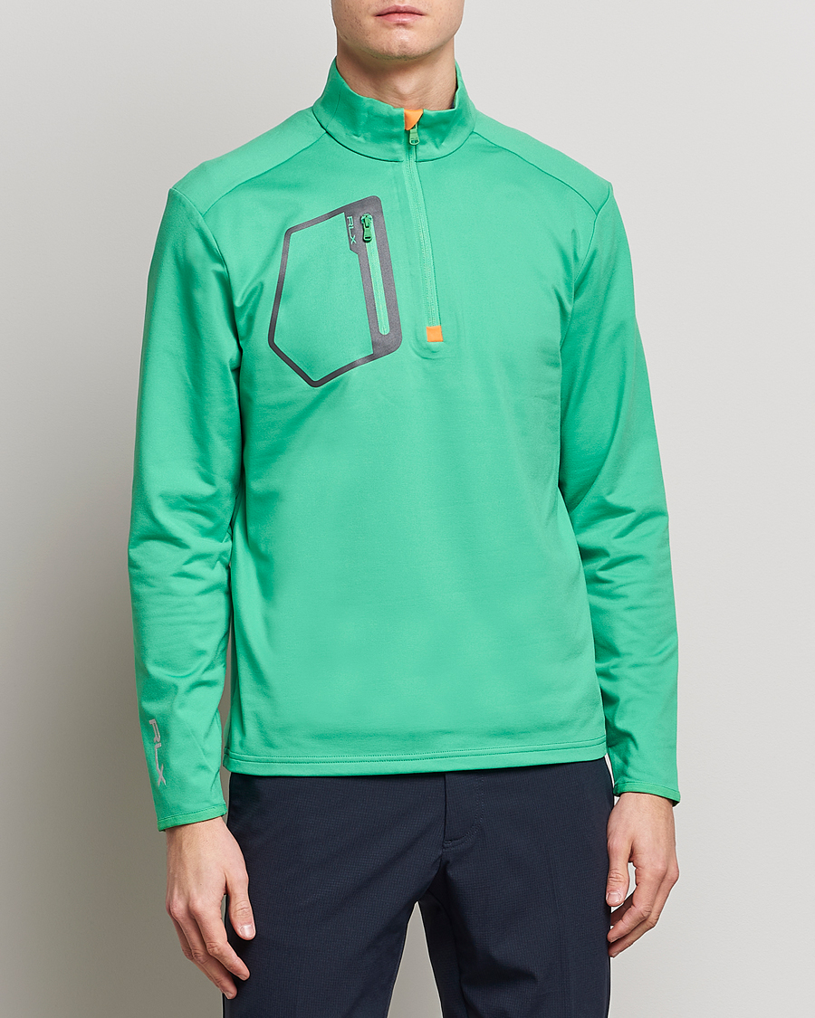 Herre | Trøjer | RLX Ralph Lauren | Luxury Jersey Half Zip Vineyard Green