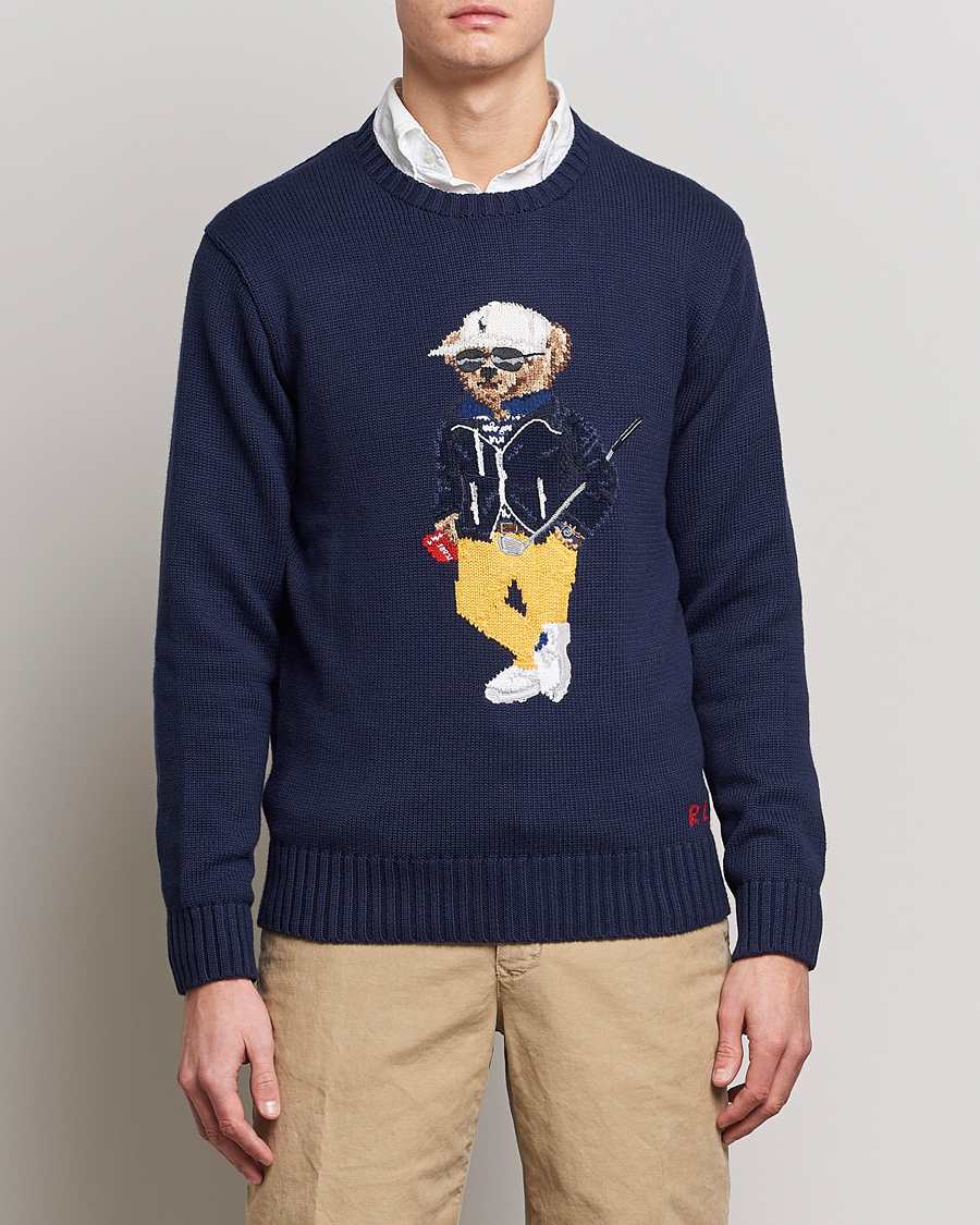 Herre | Trøjer | Polo Ralph Lauren Golf | Cotton Bear Knitted Sweater Refined Navy