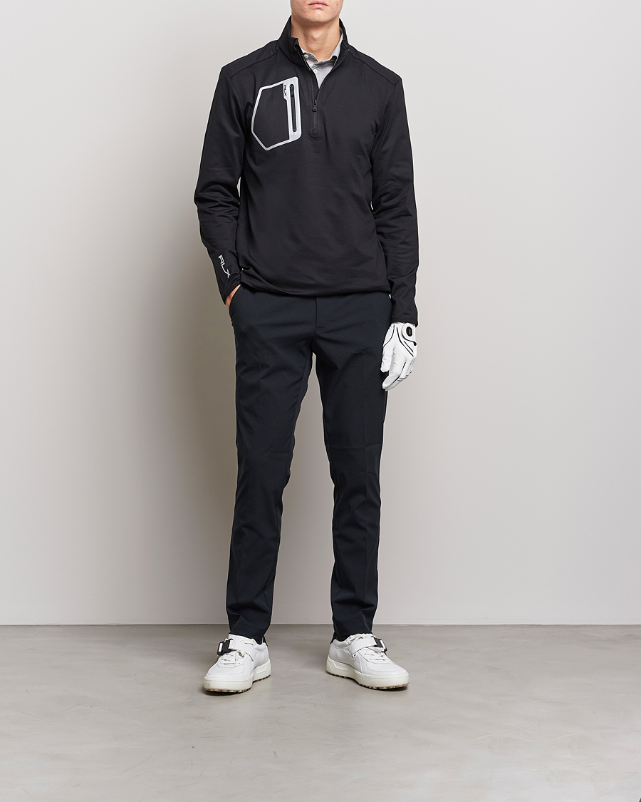 Herre | Trøjer | RLX Ralph Lauren | Luxury Jersey Half Zip Black
