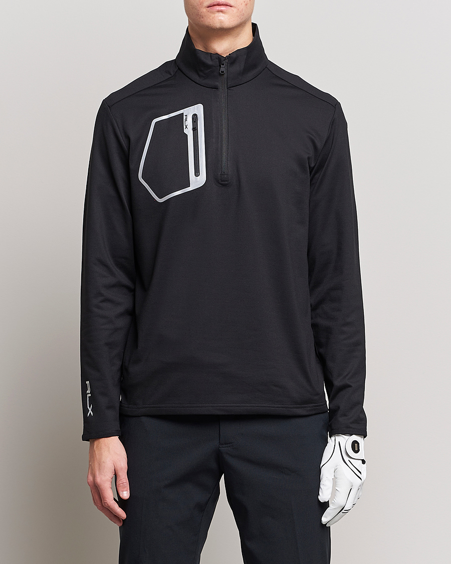 Herre | Trøjer | RLX Ralph Lauren | Luxury Jersey Half Zip Black